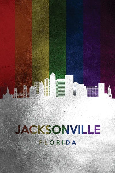 Jacksonville: Jacksonville Florida Spectrum Skyline by Adrian Baldovino