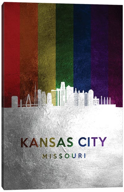 Kansas City Missouri Spectrum Skyline Canvas Art Print - Missouri Art