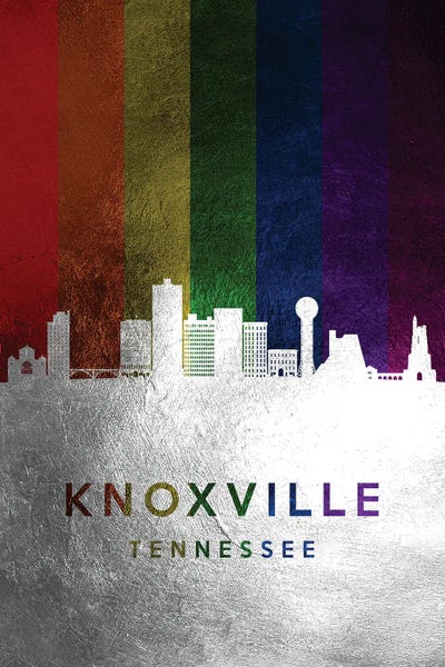 Knoxville: Knoxville Tennessee Spectrum Skyline by Adrian Baldovino