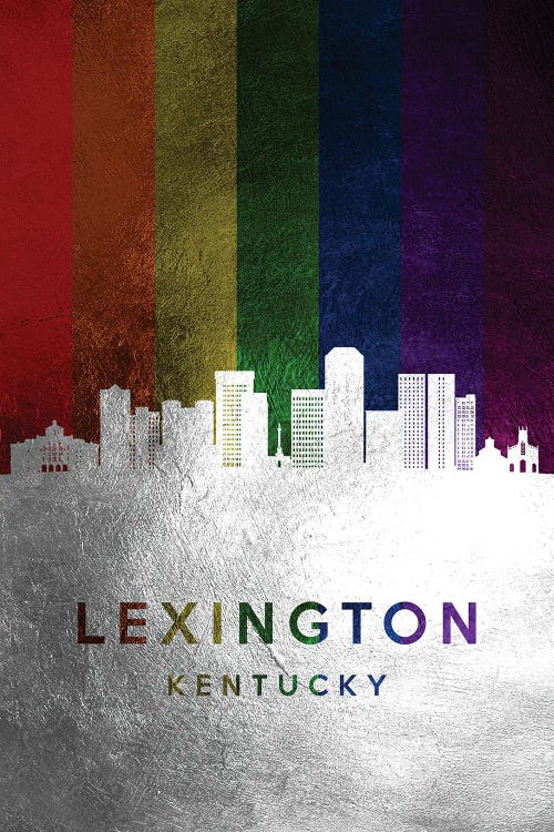 Lexington Kentucky Spectrum Skyline by Adrian Baldovino wall art