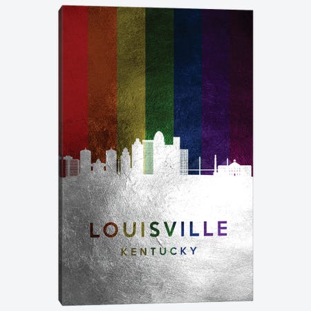 Louisville Kentucky Spectrum Skyline Canvas Print #ABV709} by Adrian Baldovino Canvas Artwork