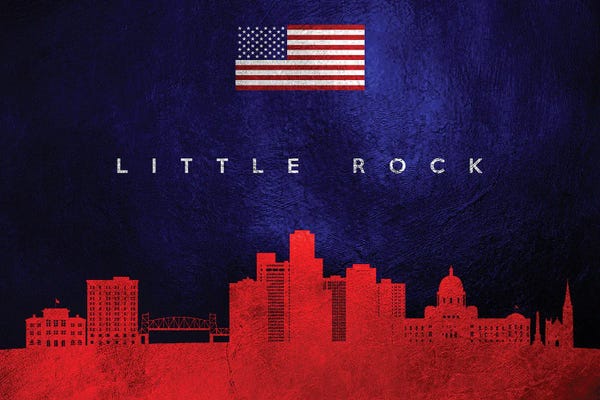 Arkansas: Little Rock Arkansas Skyline by Adrian Baldovino