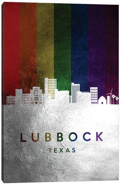 Lubbock Texas Spectrum Skyline Canvas Art Print