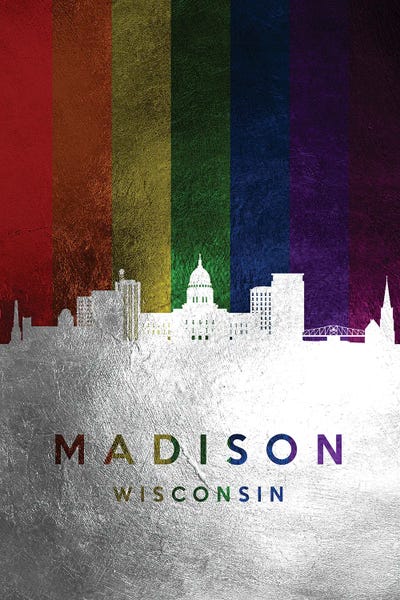Wisconsin: Madison Wisconsin Spectrum Skyline by Adrian Baldovino