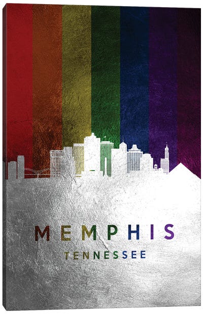 Memphis Tennessee Spectrum Skyline Canvas Art Print - Memphis