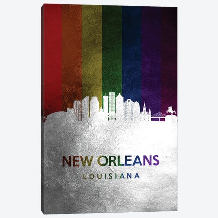 New Orleans Louisiana Spectrum Skyline Canvas Print #ABV721} by Adrian Baldovino Canvas Artwork
