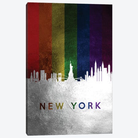 New York Spectrum Skyline Canvas Print #ABV722} by Adrian Baldovino Canvas Art