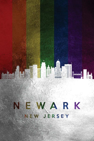 New Jersey: Newark New Jersey Spectrum Skyline by Adrian Baldovino