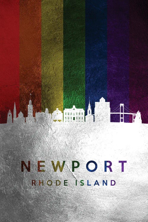 Newport Rhode Island Spectrum Skyline by Adrian Baldovino wall art