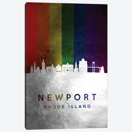 Newport Rhode Island Spectrum Skyline Canvas Print #ABV725} by Adrian Baldovino Art Print