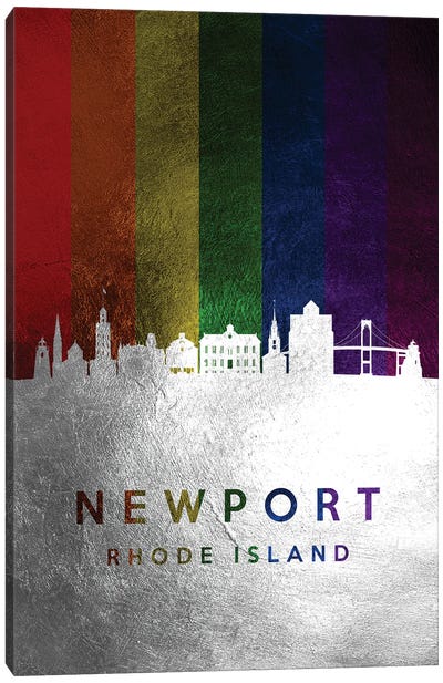 Newport Rhode Island Spectrum Skyline Canvas Art Print - Rhode Island Art