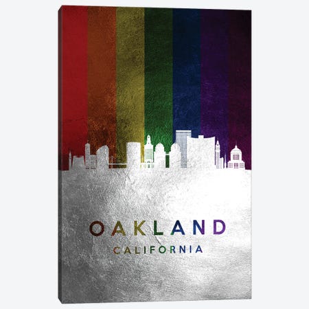 Oakland California Spectrum Skyline Canvas Print #ABV726} by Adrian Baldovino Art Print