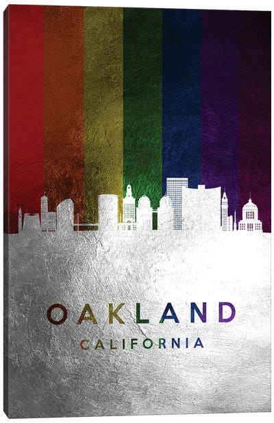 Oakland California Spectrum Skyline Canvas Art Print - Oakland Art