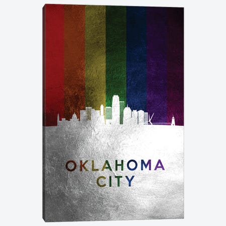 Oklahoma City Spectrum Skyline Canvas Print #ABV727} by Adrian Baldovino Canvas Art Print