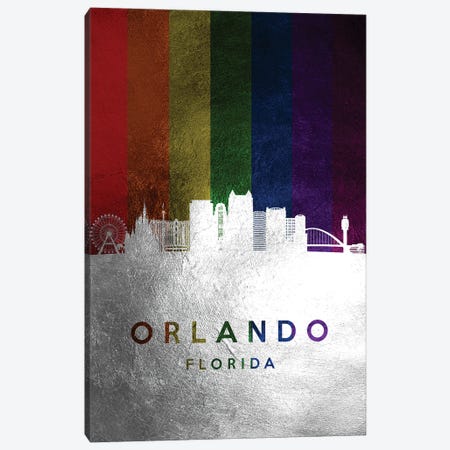 Orlando Florida Spectrum Skyline 2 Canvas Print #ABV730} by Adrian Baldovino Canvas Art Print