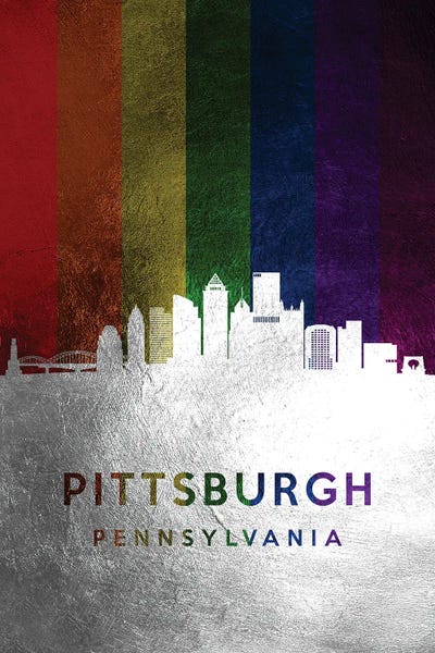 Pennsylvania: Pittsburgh Pennsylvania Spectrum Skyline by Adrian Baldovino