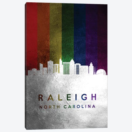 Raleigh North Carolina Spectrum Skyline Canvas Print #ABV737} by Adrian Baldovino Canvas Wall Art
