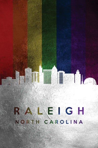 North Carolina: Raleigh North Carolina Spectrum Skyline by Adrian Baldovino