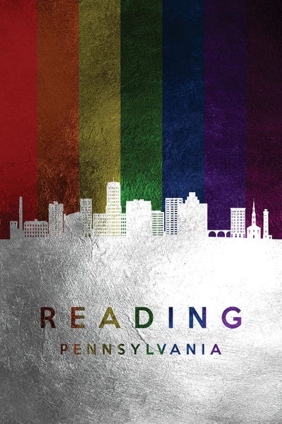 Pennsylvania: Reading Pennsylvania Spectrum Skyline by Adrian Baldovino