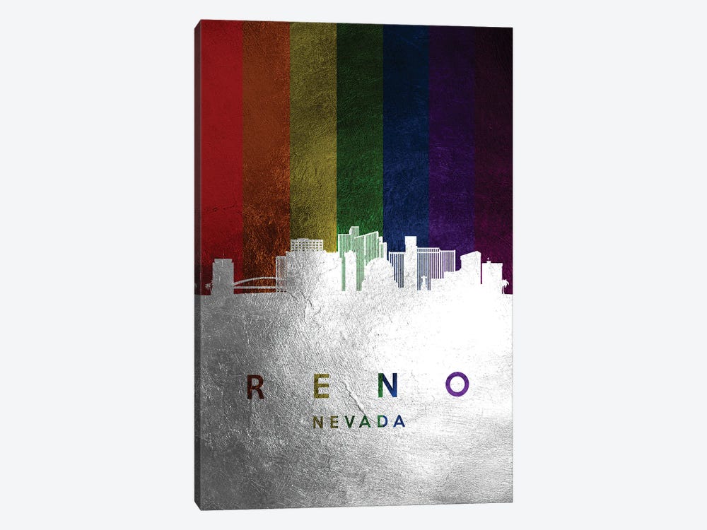 Reno Nevada Spectrum Skyline by Adrian Baldovino 1-piece Canvas Print