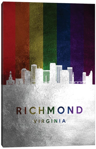 Richmond Virginia Spectrum Skyline Canvas Art Print - LGBTQ+ Art
