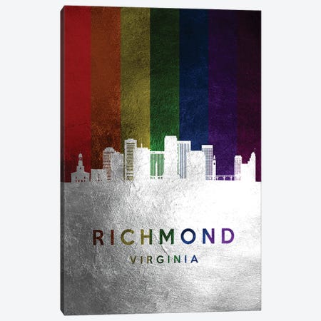 Richmond Virginia Spectrum Skyline Canvas Print #ABV740} by Adrian Baldovino Canvas Wall Art