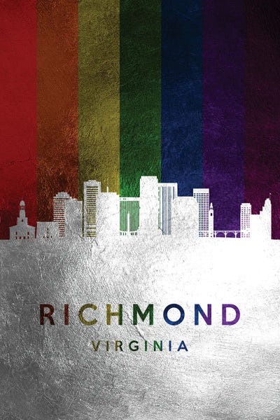 Richmond: Richmond Virginia Spectrum Skyline by Adrian Baldovino