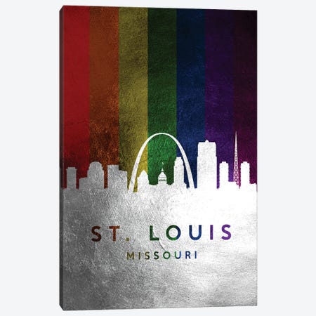St. Louis Missouri Spectrum Skyline 2 Canvas Print #ABV745} by Adrian Baldovino Art Print