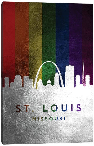 St. Louis Missouri Spectrum Skyline 2 Canvas Art Print - St. Louis Skylines