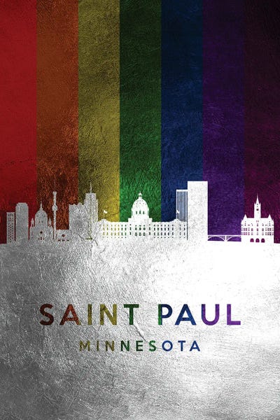 St. Paul: Saint Paul Minnesota Spectrum Skyline by Adrian Baldovino