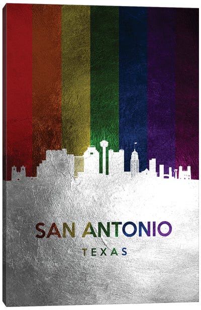 San Antonio Texas Spectrum Skyline Canvas Art Print - San Antonio