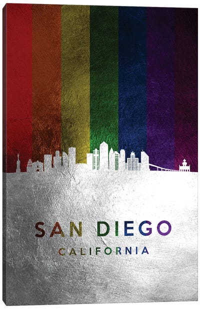San Diego California Spectrum California Canvas Art Print - San Diego Skylines