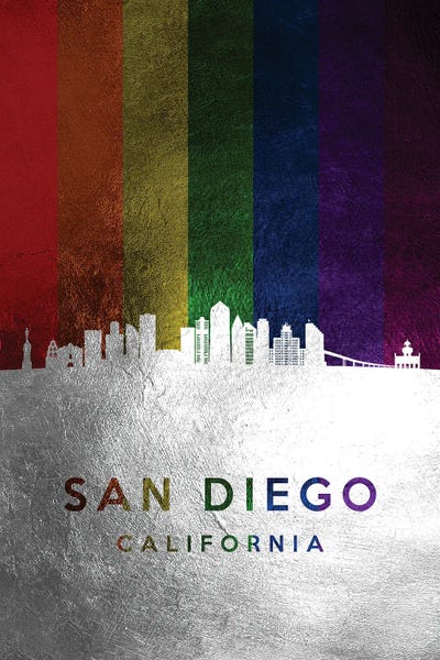San Diego Skylines: San Diego California Spectrum California by Adrian Baldovino