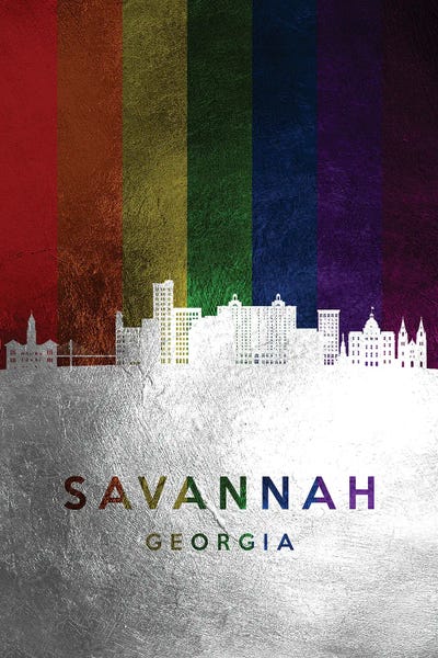 Savannah: Savannah Georgia Spectrum Skyline by Adrian Baldovino