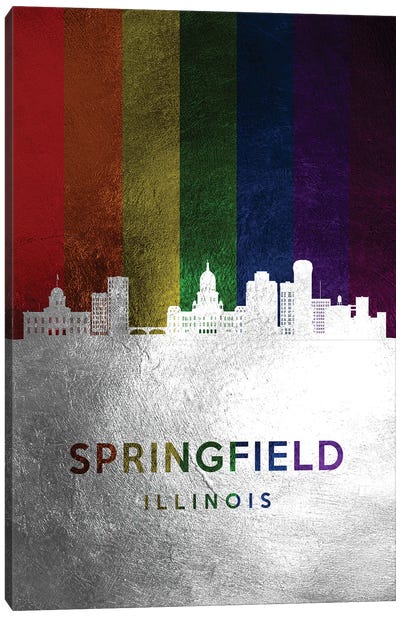 Springfield Illinois Spectrum Skyline Canvas Art Print