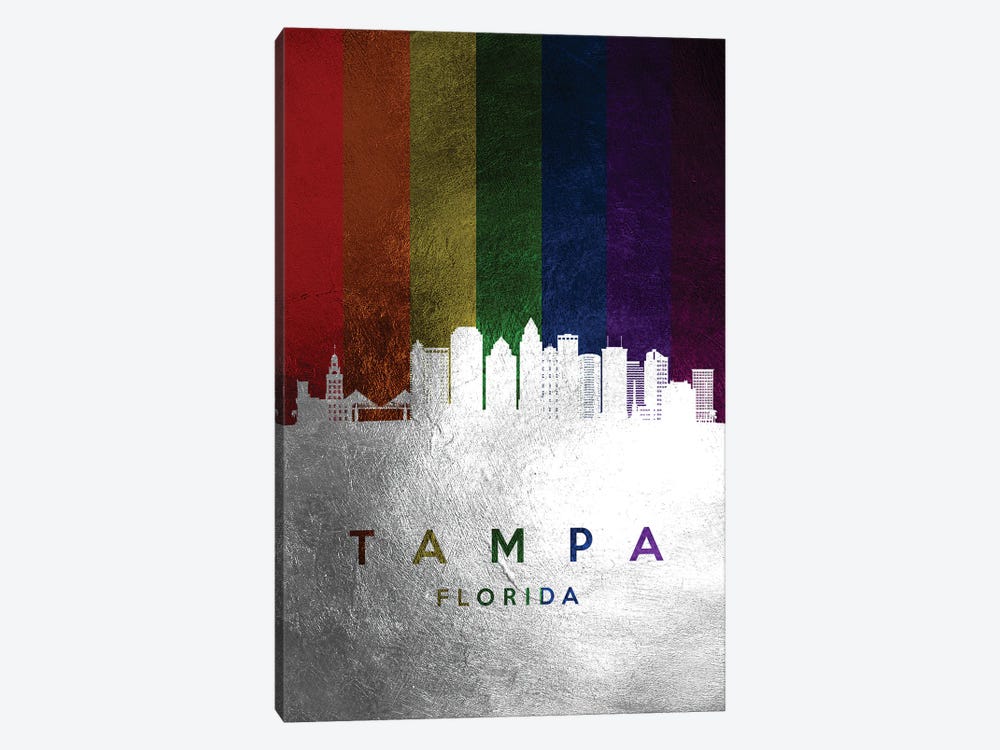 Tampa Florida Spectrum Skyline by Adrian Baldovino 1-piece Art Print