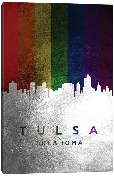 Tulsa Oklahoma Spectrum Skyline Canvas Art Print - Oklahoma Art