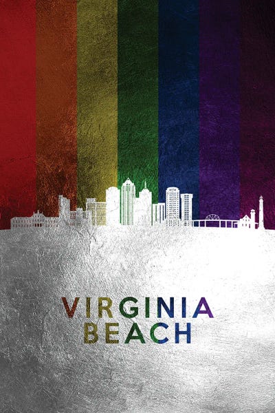 Virginia Beach Spectrum Skyline by Adrian Baldovino canvas print