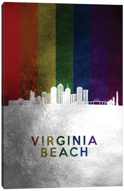 Virginia Beach Spectrum Skyline Canvas Art Print - Virginia Art