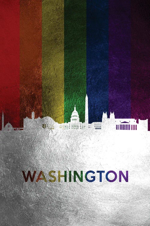 Washington Spectrum Skyline by Adrian Baldovino wall art