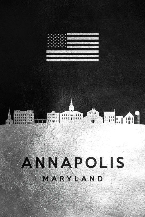 Annapolis Maryland Silver Skyline