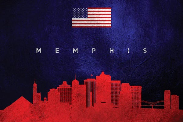 Memphis: Memphis Tennessee Skyline by Adrian Baldovino