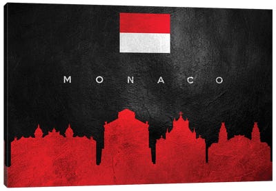 Monaco Skyline Canvas Art Print - Monaco
