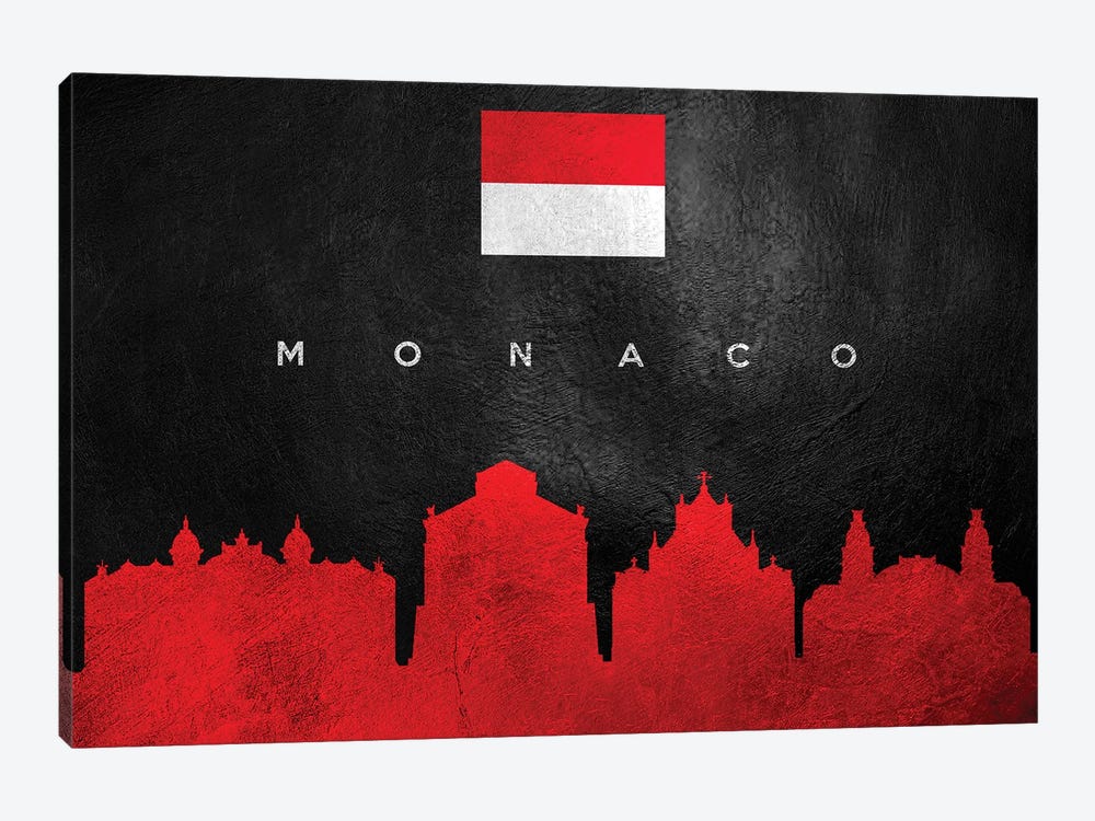 Monaco Skyline by Adrian Baldovino 1-piece Canvas Print