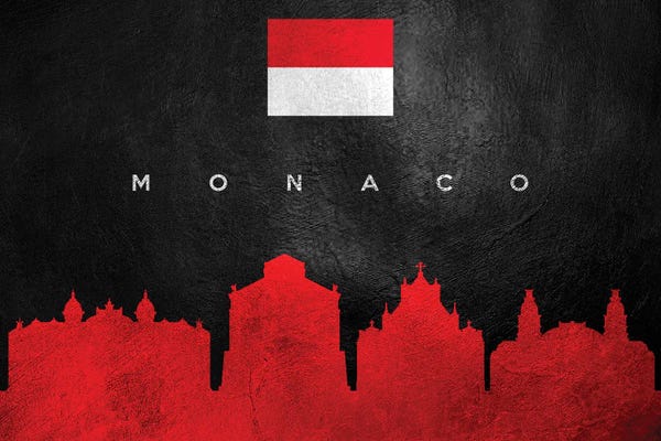 International Flags: Monaco Skyline by Adrian Baldovino