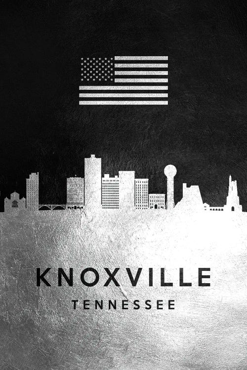 Knoxville Tennessee Silver Skyline