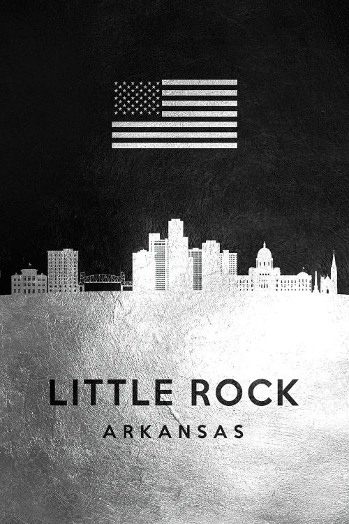 Little Rock Arkansas Silver Skyline