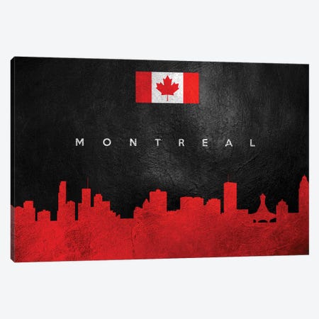 Montreal Canada Skyline Canvas Print #ABV82} by Adrian Baldovino Canvas Wall Art