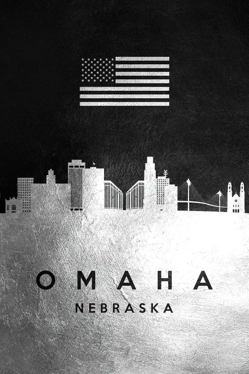 Omaha Nebraska Silver Skyline