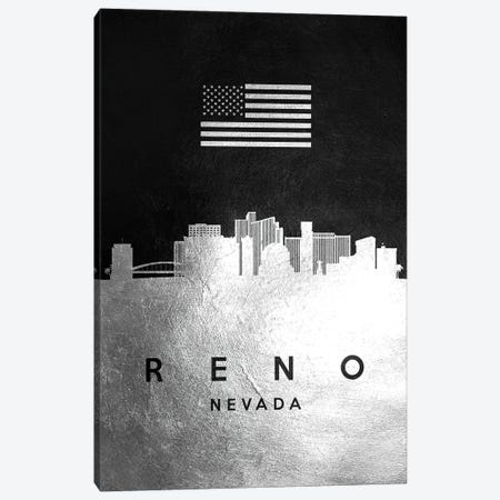 Reno Nevada Silver Skyline Canvas Print #ABV854} by Adrian Baldovino Canvas Print